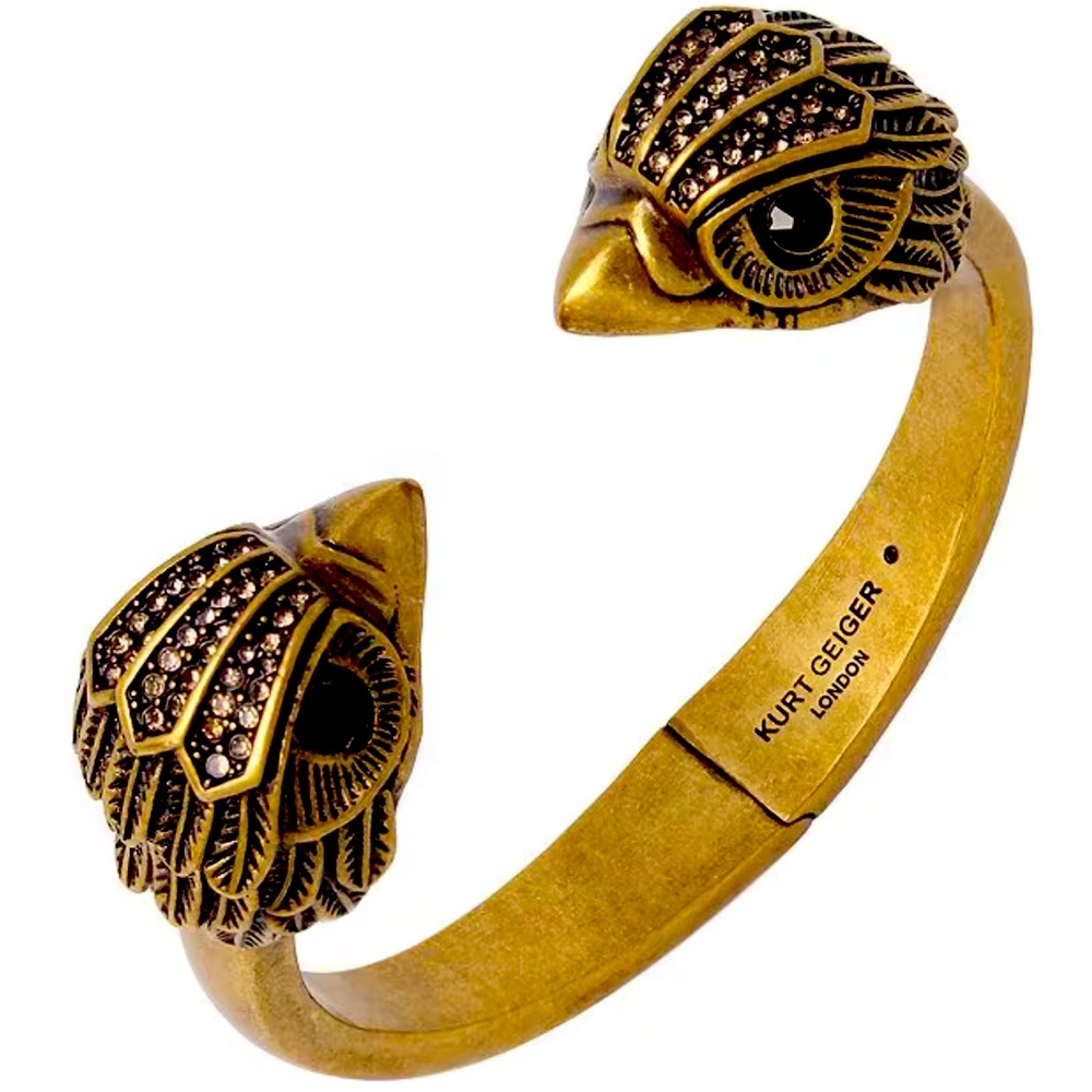 KURT GEIGER LONDON Eagle Bracelet, hinged, in Antique Gold